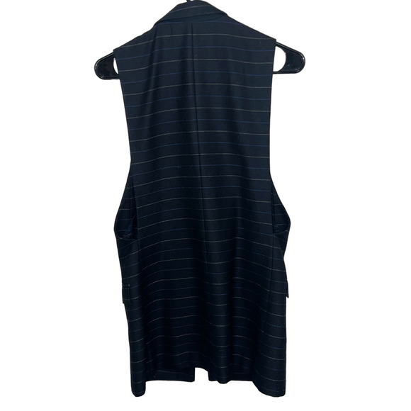 Zara Basic Vest Open Front Womens XS Navy Blue Corpcore Business Casual - Picture 2 of 8